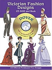 Victorian Fashion Designs (Paperback, CD-ROM)