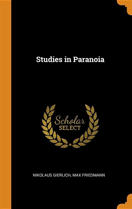 Studies in Paranoia (Hardcover)