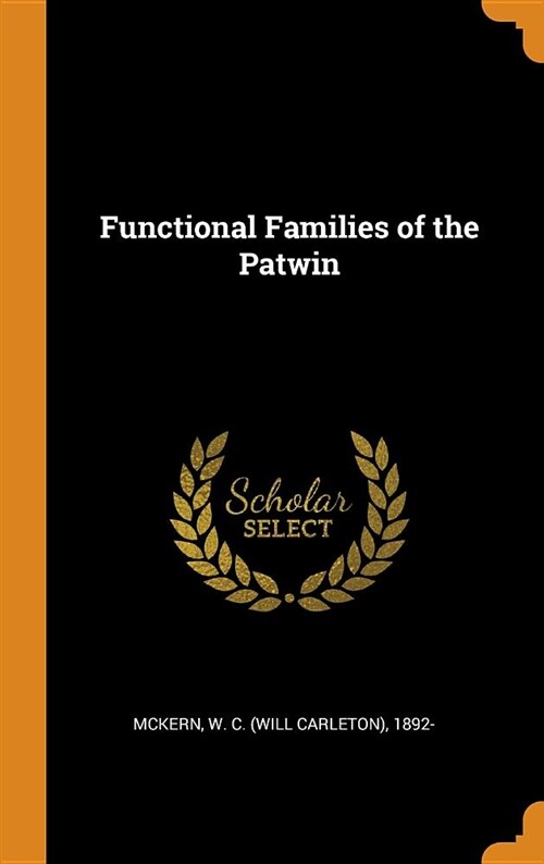 Functional Families of the Patwin (Hardcover)