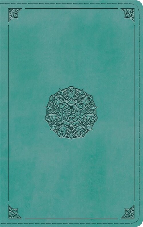 ESV Single Column Thinline Bible (Trutone, Turquoise, Emblem Design) (Imitation Leather)