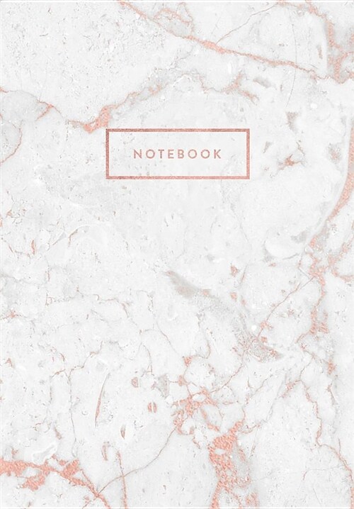 Notebook: Lovely Rose Gold and White Marble Journal 120 Pages - B5 Size Diary (Paperback)