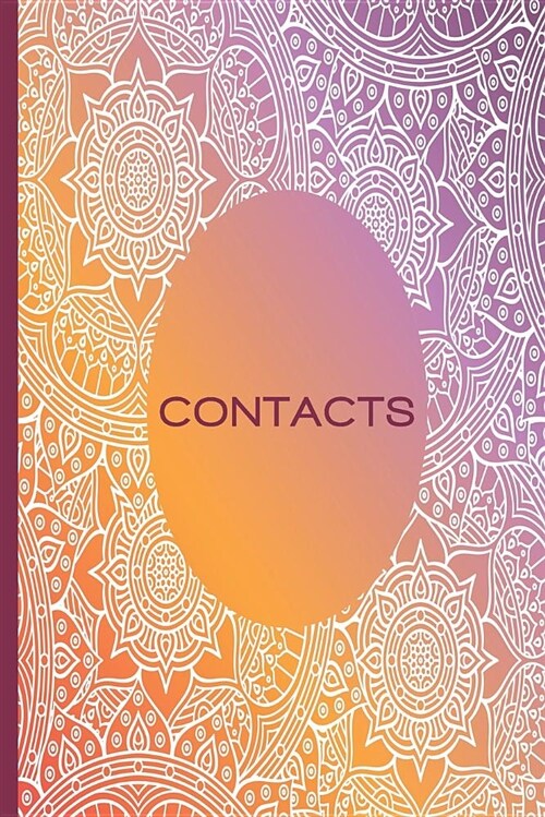 Contacts: Book of Addresses; Record Names Phone Email Notes; Mandala Cover (Paperback)