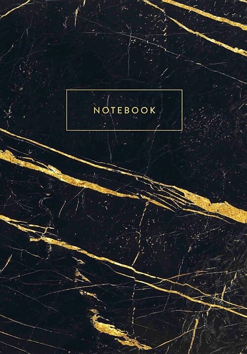 Notebook: Beautiful Black Marble and Gold Journal 120 Pages - B5 Size (Paperback)