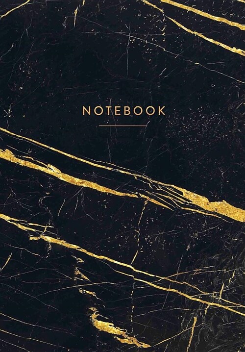 Notebook: Black Marble with Gold Veins Journal 120 Pages - B5 Size (Paperback)
