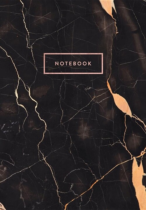 Notebook: Beautiful Black Marble and Rose Gold Journal 120 Pages - B5 Size (Paperback)