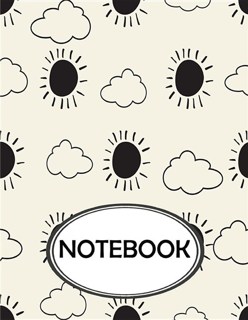 Notebook: Dot-Grid, Graph, Lined, Blank Paper: Sky Sun Pattern: notebook journal, notebook marble, notebook paper, diary, 8.5 x (Paperback)