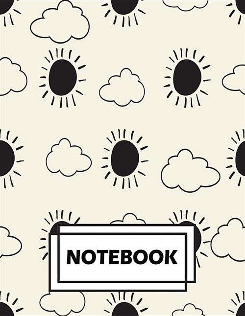 Notebook: Sky Sun Pattern: Journal Diary, Lined pages (Composition Notebook Journal) (8.5 x 11) (Paperback)