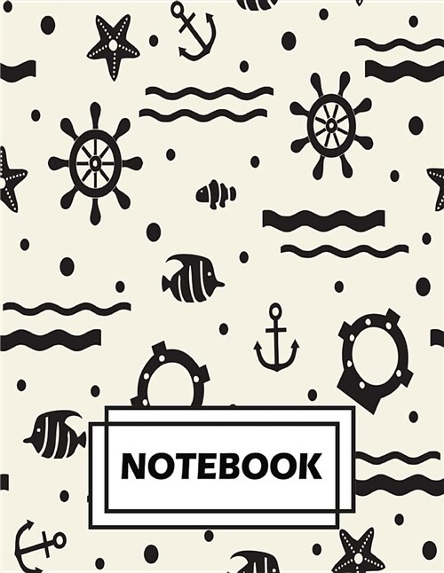 Notebook: Sea Pattern: Journal Diary, Lined pages (Composition Notebook Journal) (8.5 x 11) (Paperback)