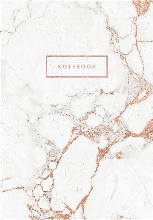 Notebook: Smooth White Marble and Rose Gold Inlay Journal B5 Size - 120 Pages (Paperback)