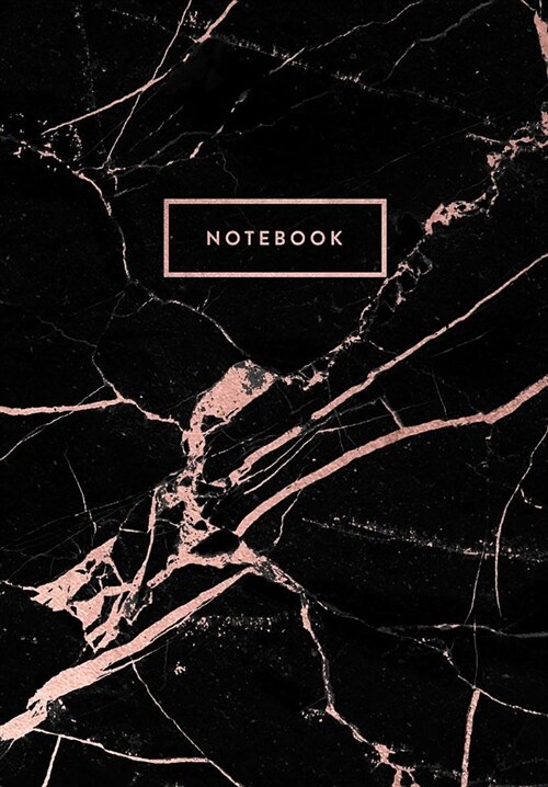 Notebook: Rose Gold and Black Marble Journal 120 Pages - B5 Size (Paperback)