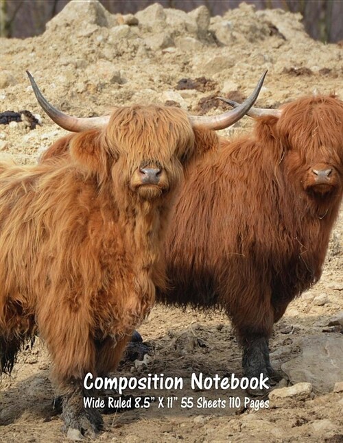 Composition Notebook: Wide Ruled Cow Farm Bull Bovine Cattle Cute Composition Notebook, Girl Boy School Notebook, College Notebooks, Composi (Paperback)