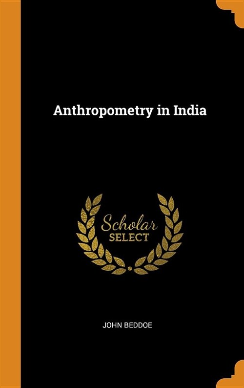 Anthropometry in India (Hardcover)