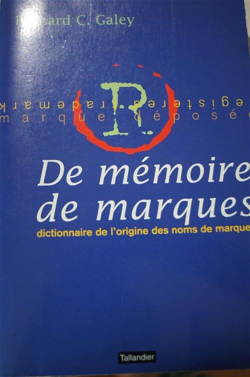 [중고] De me`moire de marques (Paperback)