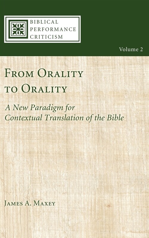 From Orality to Orality (Hardcover)
