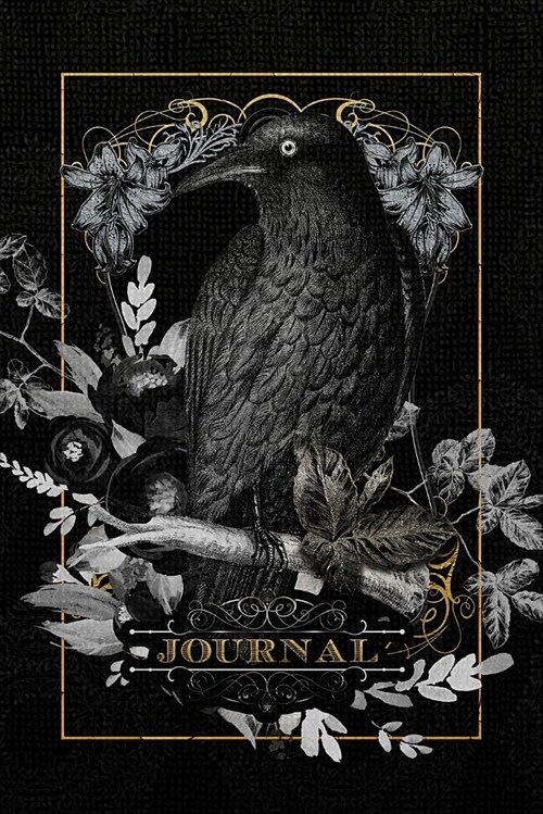 Journal: Gothic Floral Crow Lined Paper Blank Pages (Notebook, Diary) (Paperback)
