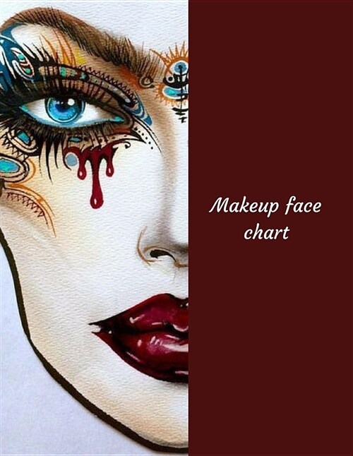 Makeup Face Chart: A Professional Blank Face Chart for Makeup Artists (Paperback)