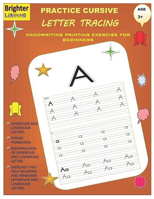 Practice Cursive Letter Tracing: Handwriting Printing Exercise for Beginners (Paperback)