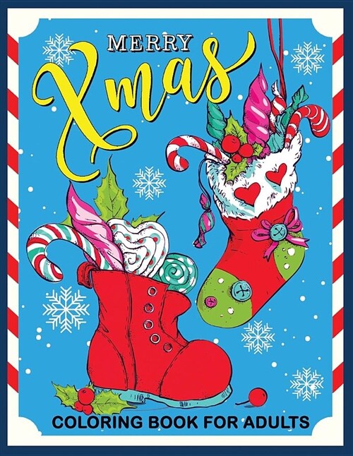 Merry Xmas Coloring Book for Adults: Christmas Collection for Stress Relieving (Paperback)