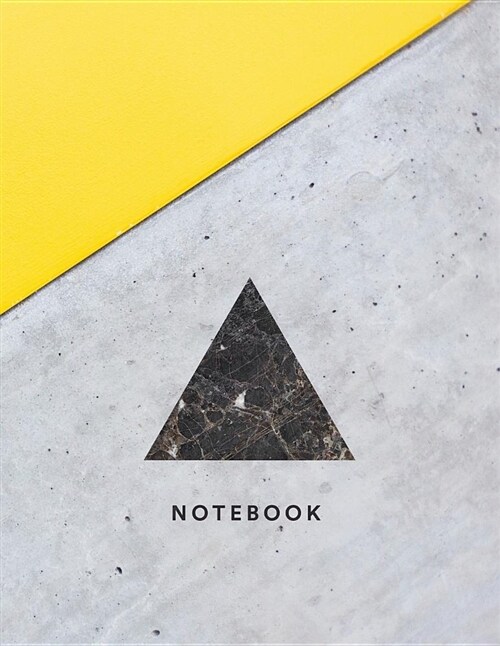 Notebook: Beautiful Minimalist Industrial Black and Yellow Triangle with Black Lettering 150 College-Ruled Lined Pages 8.5 X 11 (Paperback)