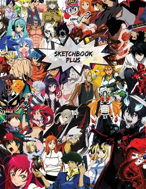 Sketchbook Plus: Anime Art Mix: 100 Large High Quality Sketch Pages (Volume 1) (Paperback)