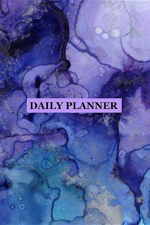 Daily Planner: Purple Blue Marbled Cover 2019 to Do List Planner with Checkboxes to Keep Your Organized (Paperback)