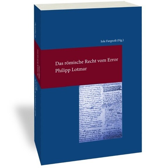 Das Romische Recht Vom Error (Paperback)