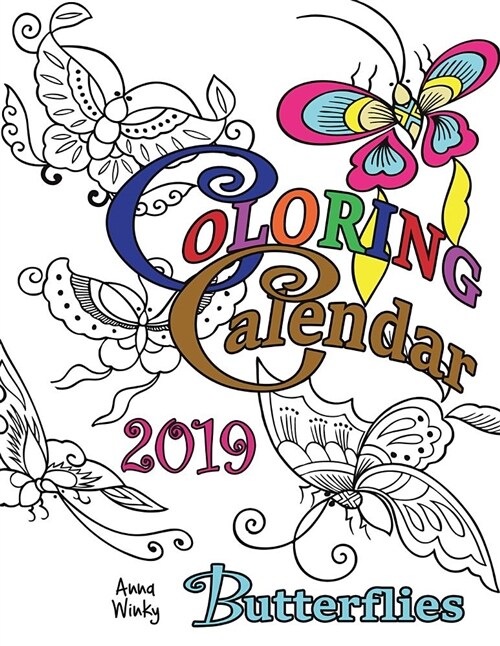 Coloring Calendar 2019 Butterflies (Paperback)