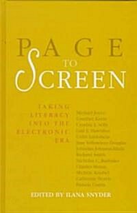 Page to Screen : Taking Literacy into the Electronic Era (Hardcover)