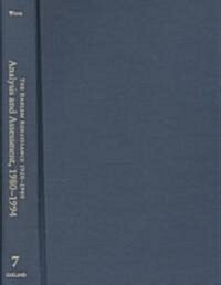 Analysis and Assessment, 1980-1994 (Hardcover)