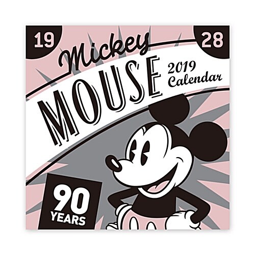 [중고] 2019 디즈니 미키 마우스 90주년 기념 벽걸이 달력