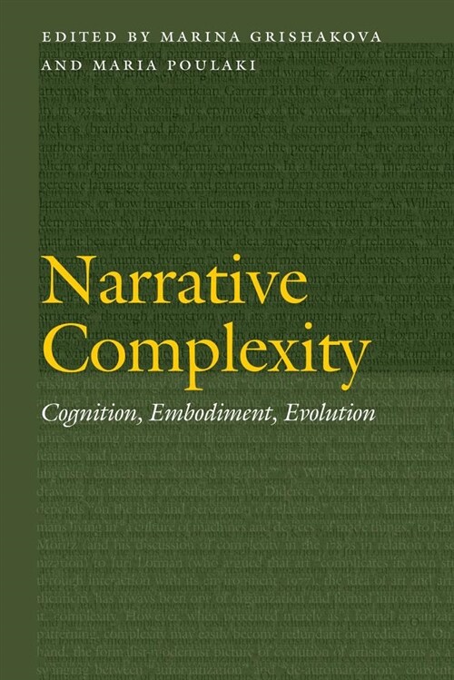 Narrative Complexity: Cognition, Embodiment, Evolution (Hardcover)