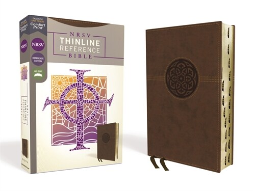 Nrsv, Thinline Reference Bible, Leathersoft, Brown, Indexed, Comfort Print (Imitation Leather)