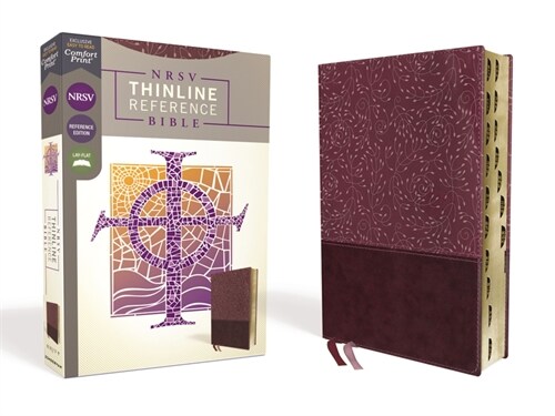 Nrsv, Thinline Reference Bible, Leathersoft, Burgundy, Indexed, Comfort Print (Imitation Leather)
