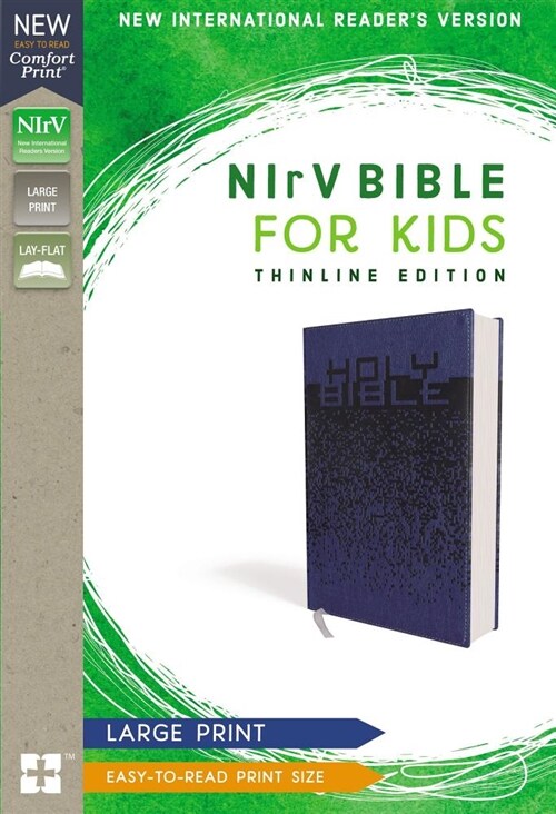 Nirv, Bible for Kids, Large Print, Leathersoft, Blue, Comfort Print: Thinline Edition (Leather)