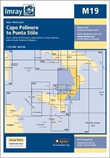 Imray Chart M19 : Capo Palinuro to Punta Stilo (Paperback, New ed)