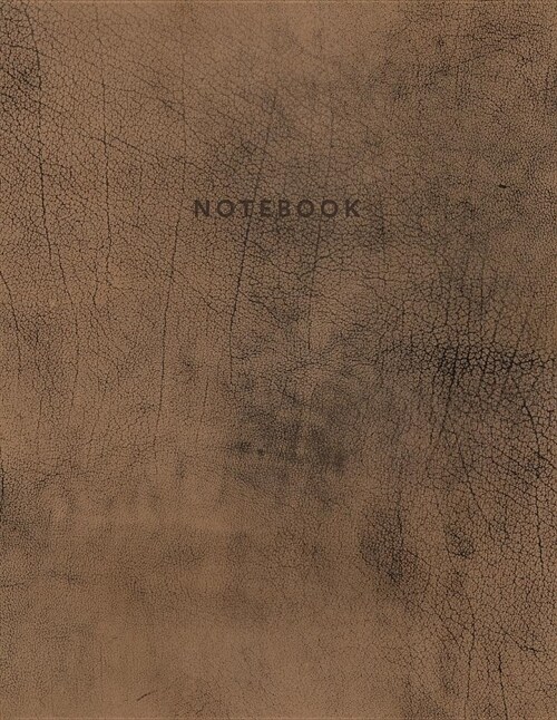 Notebook: Beautiful Brown Buffalo Leather Style 150 College-Ruled Lined Pages 8.5 X 11 (Paperback)