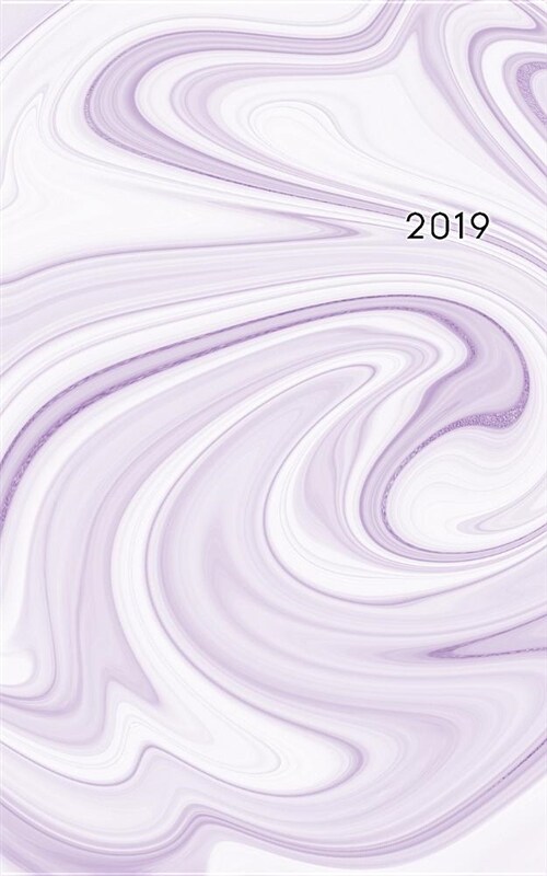 2019: Weekly Pocket Planner 2019 Calendar Organizer Agenda (January to December) Purple Marble (Paperback)