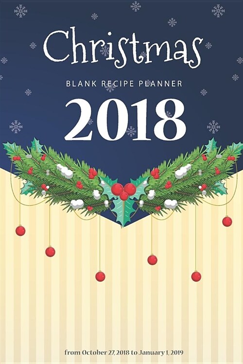 Christmas Blank Recipe Planner: Christmas Party Meal Planner (Paperback)