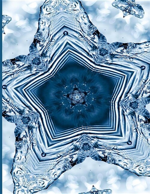 Fractal Photo Art Notebook: Splash of Water 2: A Fractal Image Notebook Made from a Photo of a Clear Blue Splash of Water, and Filled with College (Paperback)