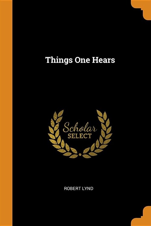 Things One Hears (Paperback)