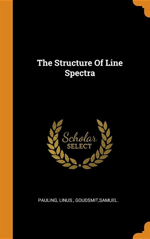 The Structure of Line Spectra (Hardcover)