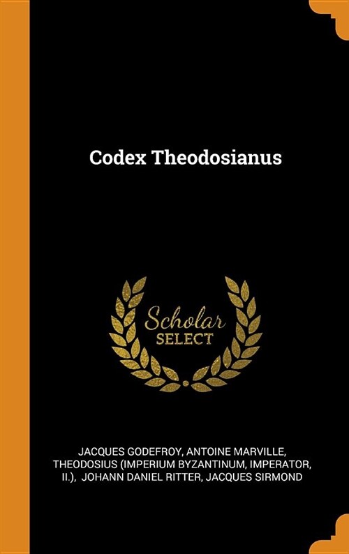 Codex Theodosianus (Hardcover)