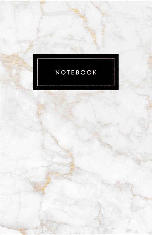 Notebook: Rose Gold and White Marble Design 5.5 X 8.5 - A5 Size (Paperback)