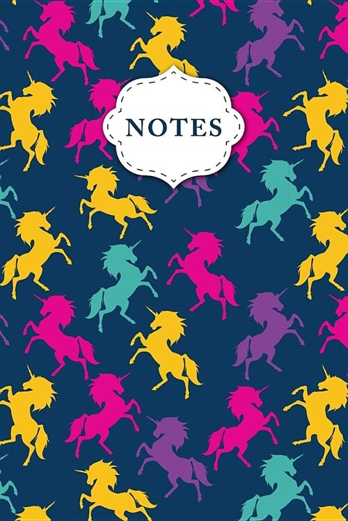 Notes: Colorful Unicorns Pattern Quad Ruled 5 X 5 (.20 (Paperback)