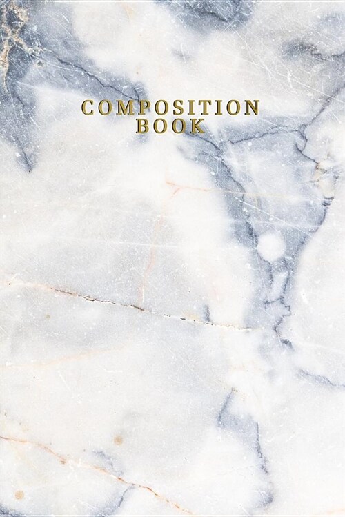 Composition Book: Marble + Gold Wide Lined Small Notebook 110-Page Blank Large Wide Ruled Journal for Jotting Doodling Journaling Writin (Paperback)