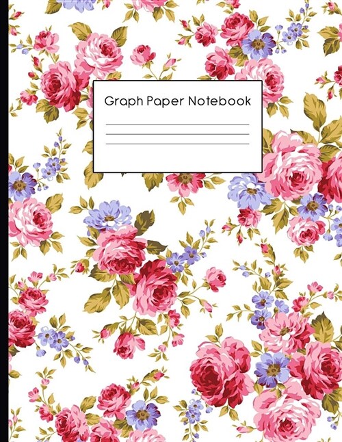 Graph Paper Notebook: Floral Pattern Quad Ruled 5 X 5 (.20 (Paperback)