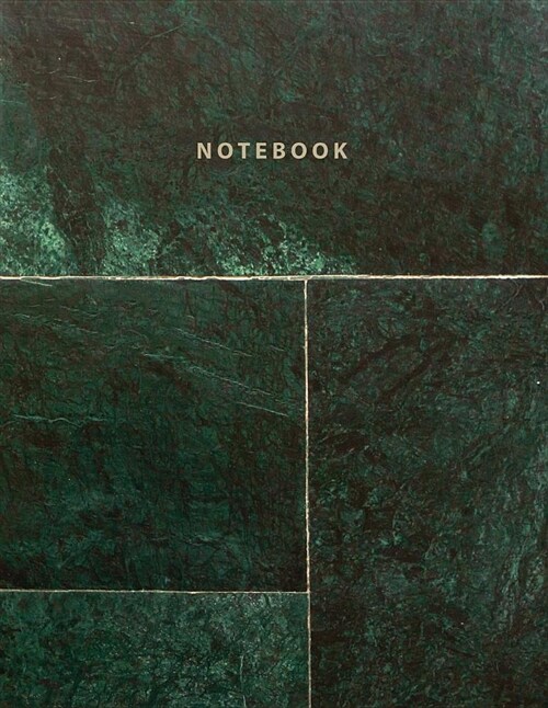 Notebook: Beautiful Green Stone Marble with Gold Lettering 150 College-Ruled Lined Pages 8.5 X 11 (Paperback)