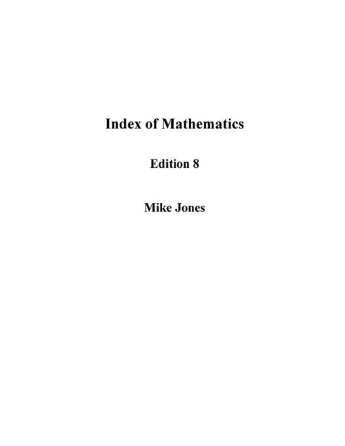 Index of Mathematics - Edition 8 (Paperback)