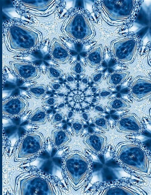 Fractal Photo Art Notebook: Splash of Water 6: A Fractal Image Notebook Made from a Photo of a Clear Blue Splash of Water, and Filled with College (Paperback)