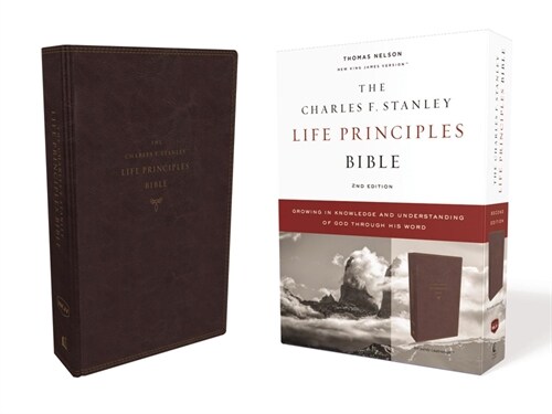 Nkjv, Charles F. Stanley Life Principles Bible, 2nd Edition, Leathersoft, Burgundy, Comfort Print: Growing in Knowledge and Understanding of God Throu (Imitation Leather, 2)